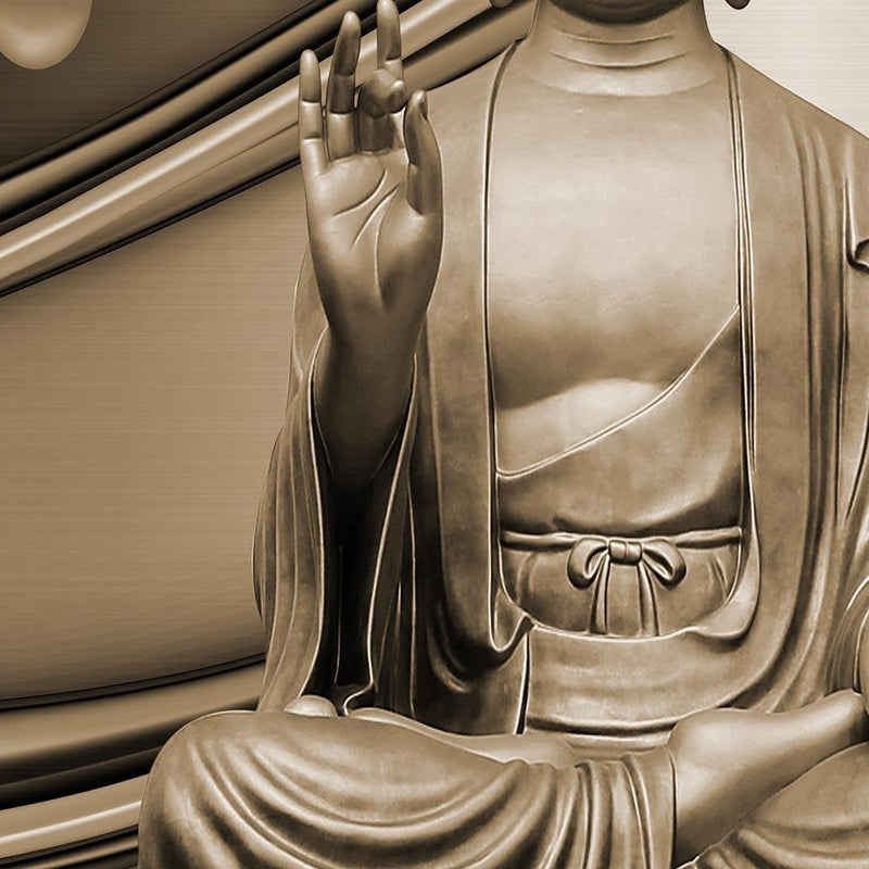 Dekoratīvais panelis - The Meditator Buddha On Abstract Background 4 