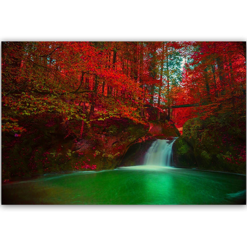 Dekoratīvais panelis - Waterfall And Autumn Trees 