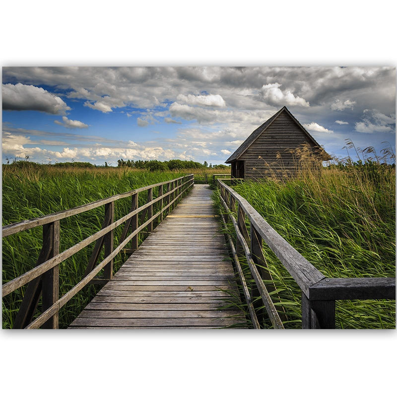 Dekoratīvais panelis - Bridge And Old Hut 