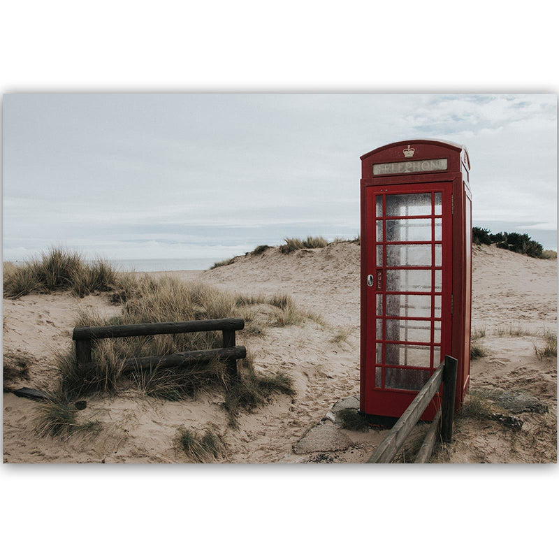 Dekoratīvais panelis - Telephone Booth On The Beach 