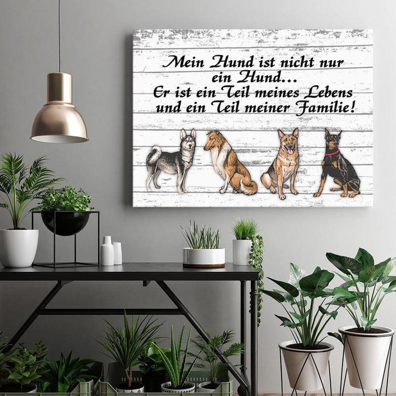 Dekoratīvais panelis - Quote Four Dogs 