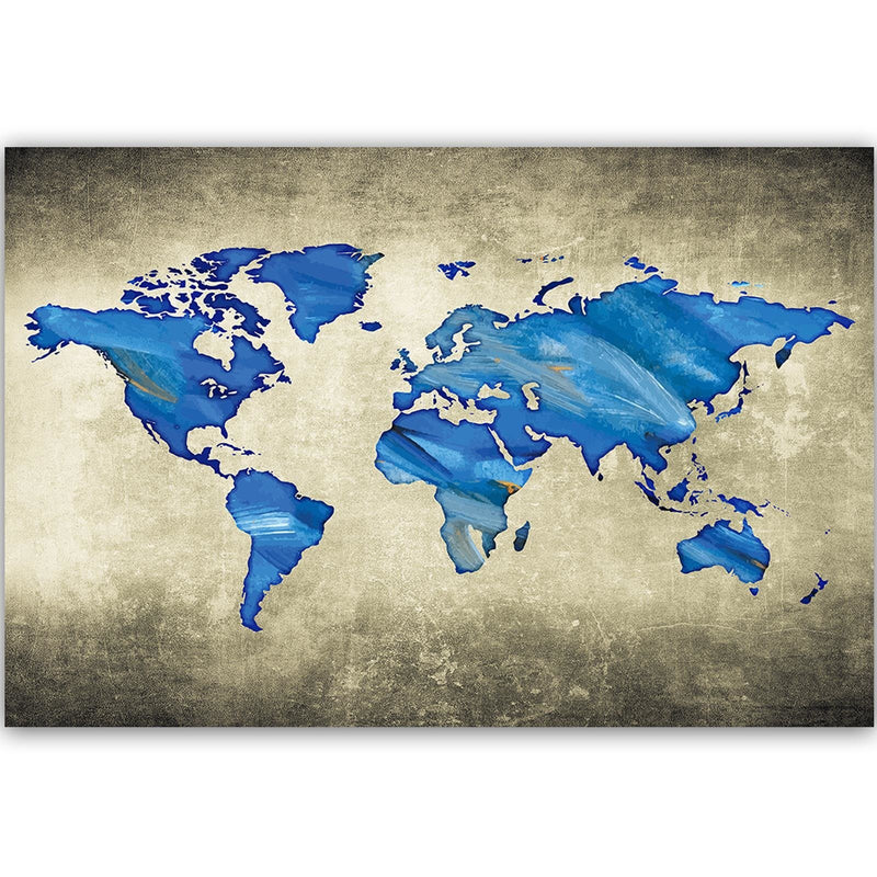 Dekoratīvais panelis - Navy Blue Map Of The World 