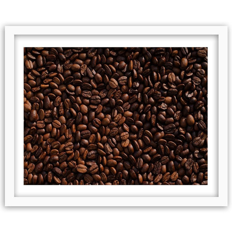 Glezna baltā rāmī - Coffee Beans 