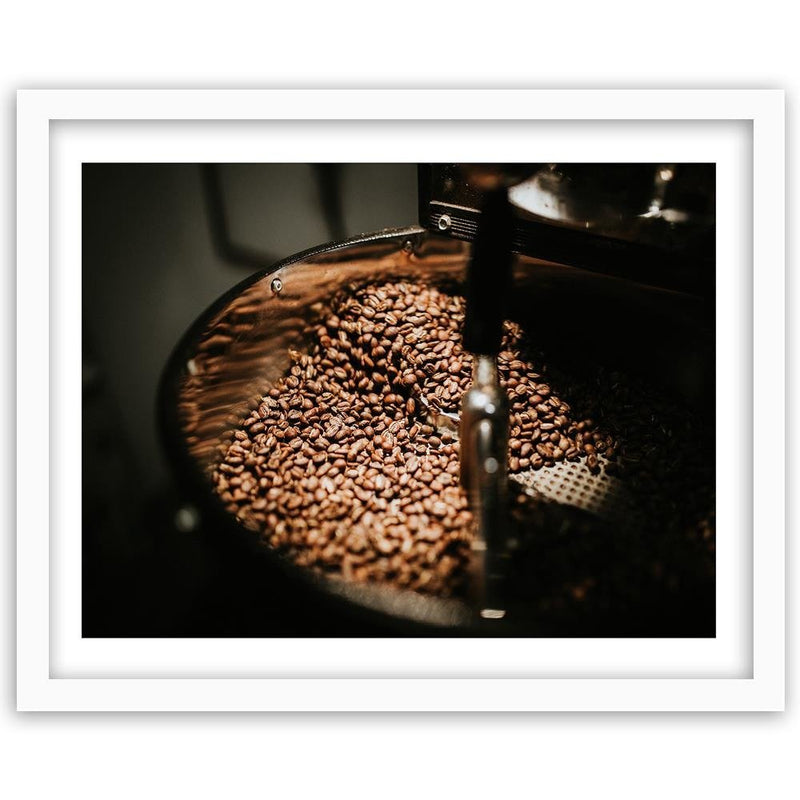 Glezna baltā rāmī - Grinding Coffee Beans 