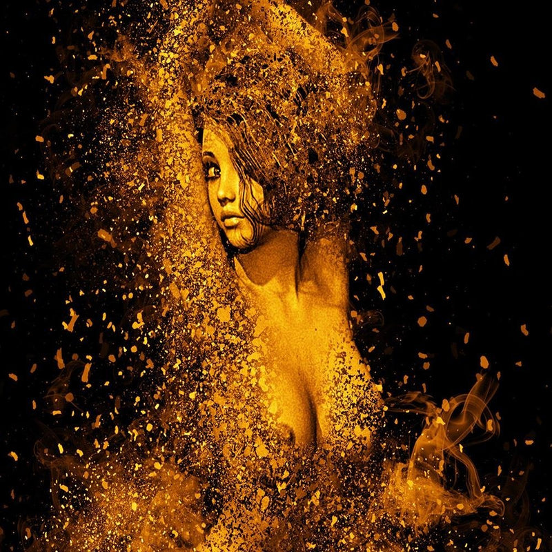 Dekoratīvais panelis - Naked Woman In Gold Dust 