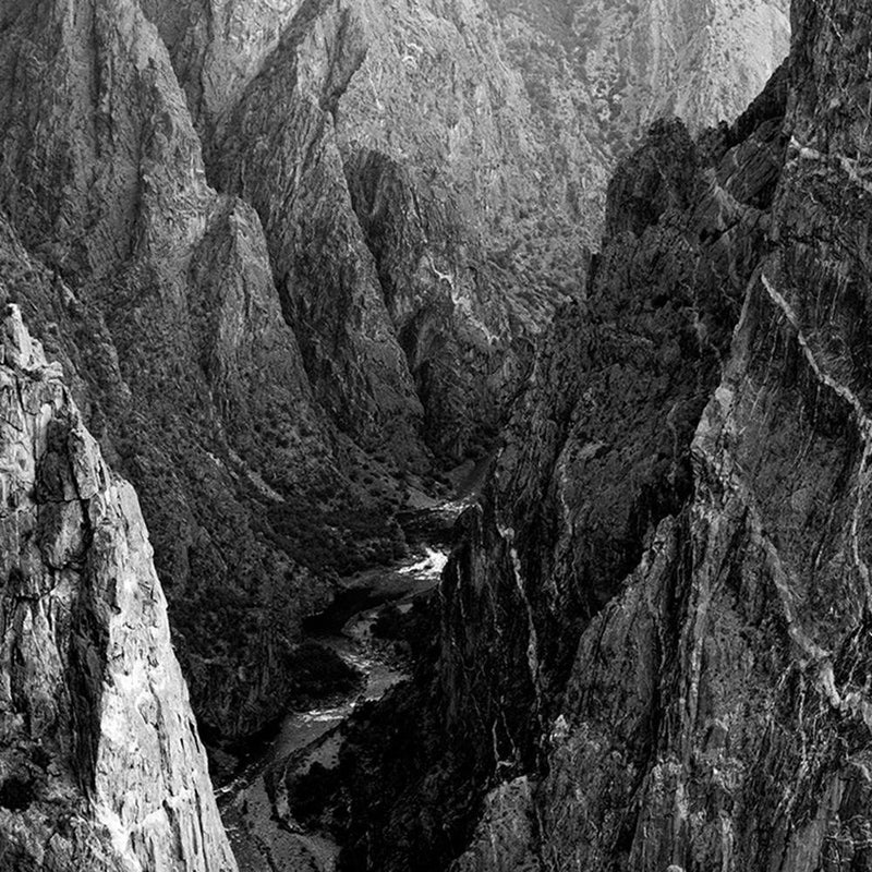 Glezna baltā rāmī - Black And White Mountain Landscape 