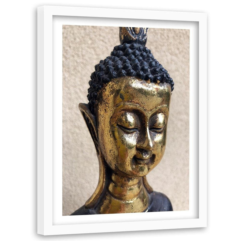 Glezna baltā rāmī - The Face Of The Golden Buddha 