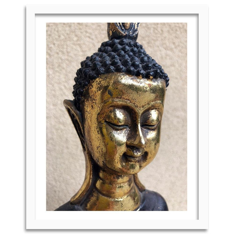 Glezna baltā rāmī - The Face Of The Golden Buddha 