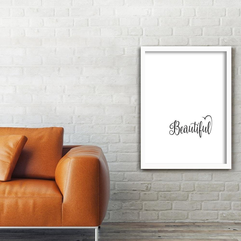 Glezna baltā rāmī - Typography - Beautifull 