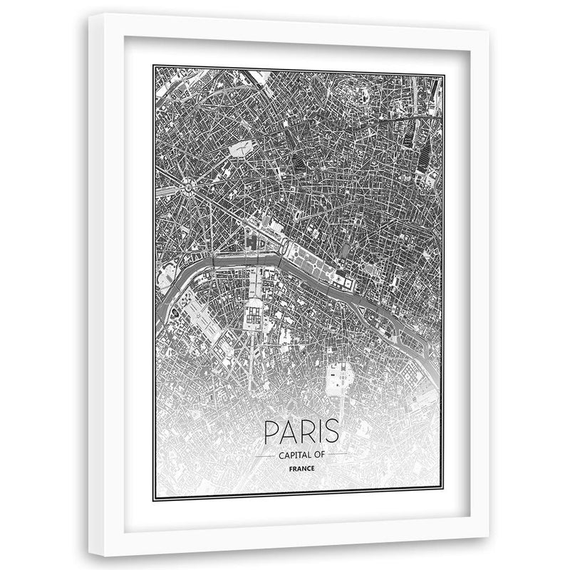 Glezna baltā rāmī - Paris City Plan 