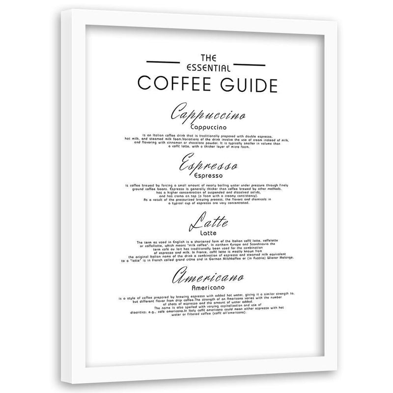 Glezna baltā rāmī - Guide Coffee 