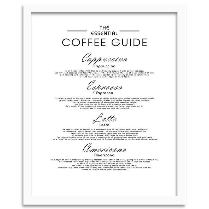 Glezna baltā rāmī - Guide Coffee 