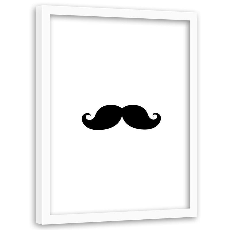 Glezna baltā rāmī - Mustache 