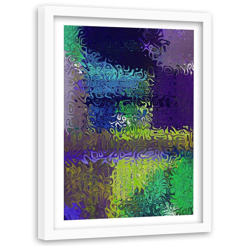 Glezna baltā rāmī - Purple Abstraction 