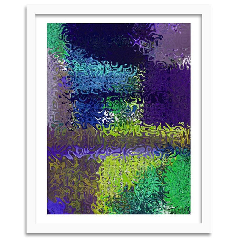 Glezna baltā rāmī - Purple Abstraction 