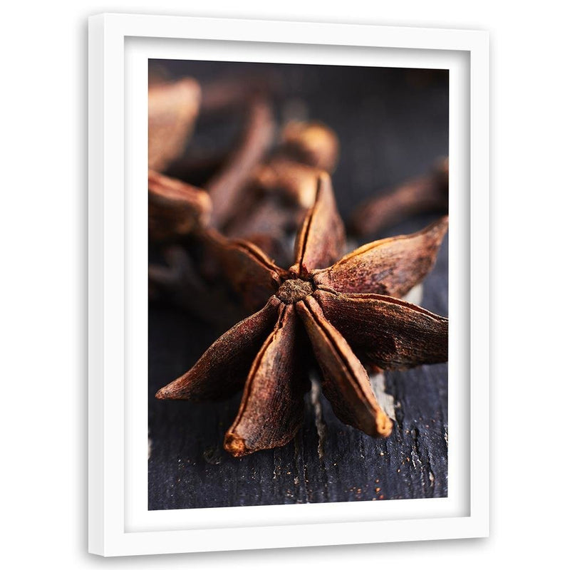 Glezna baltā rāmī - Star Anise 