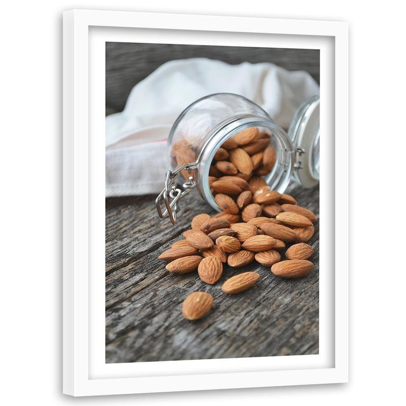 Glezna baltā rāmī - Roasted Almonds 