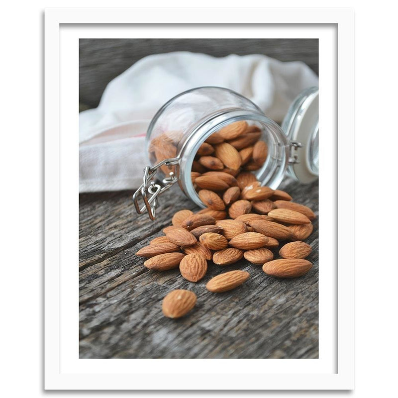 Glezna baltā rāmī - Roasted Almonds 