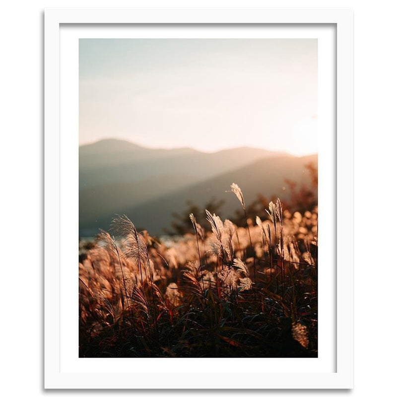 Glezna baltā rāmī - Cereals And Mountains 