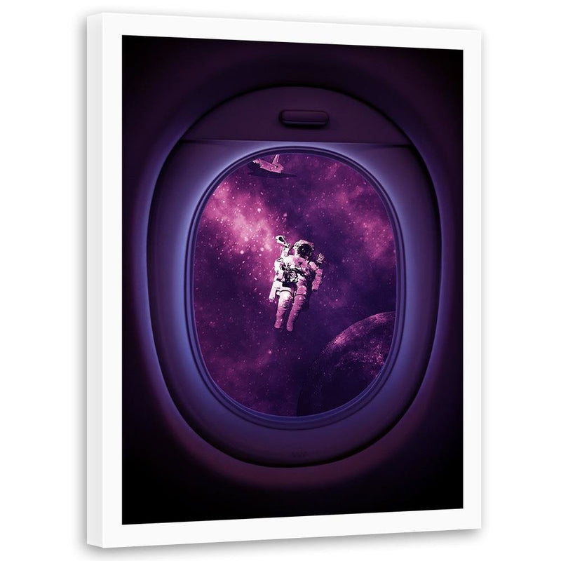 Glezna baltā rāmī - Artwork Image Astronaut Purple 