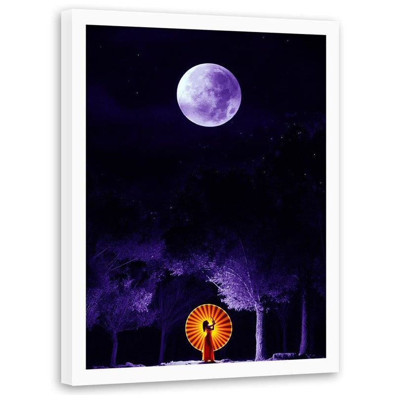 Glezna baltā rāmī - Giclée Art Print Purple 