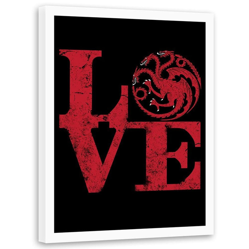 Glezna baltā rāmī - Targaryen Love Red 