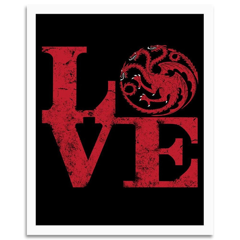 Glezna baltā rāmī - Targaryen Love Red 