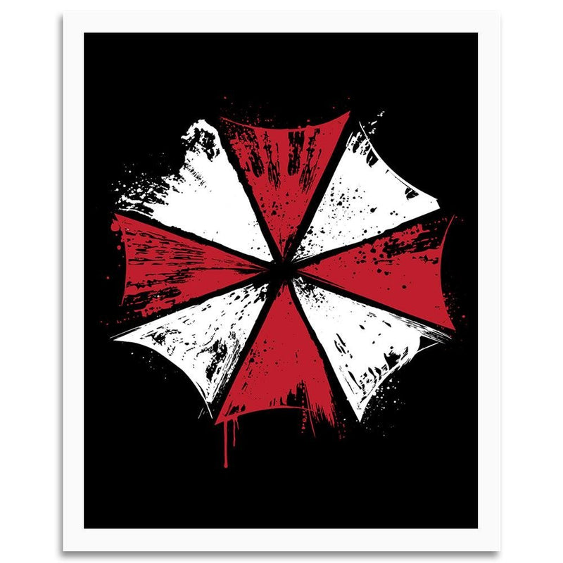 Glezna baltā rāmī - Umbrella Corp Red 