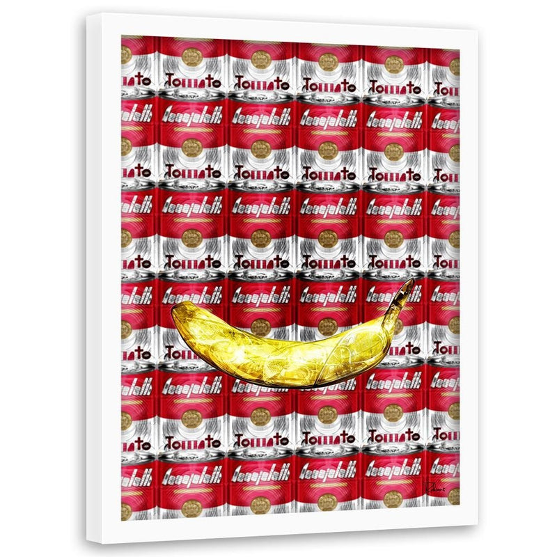 Glezna baltā rāmī - Pop Art Soup Cans Red 