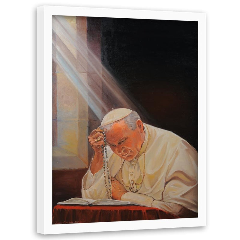 Glezna baltā rāmī - Pope John Paul Ii 