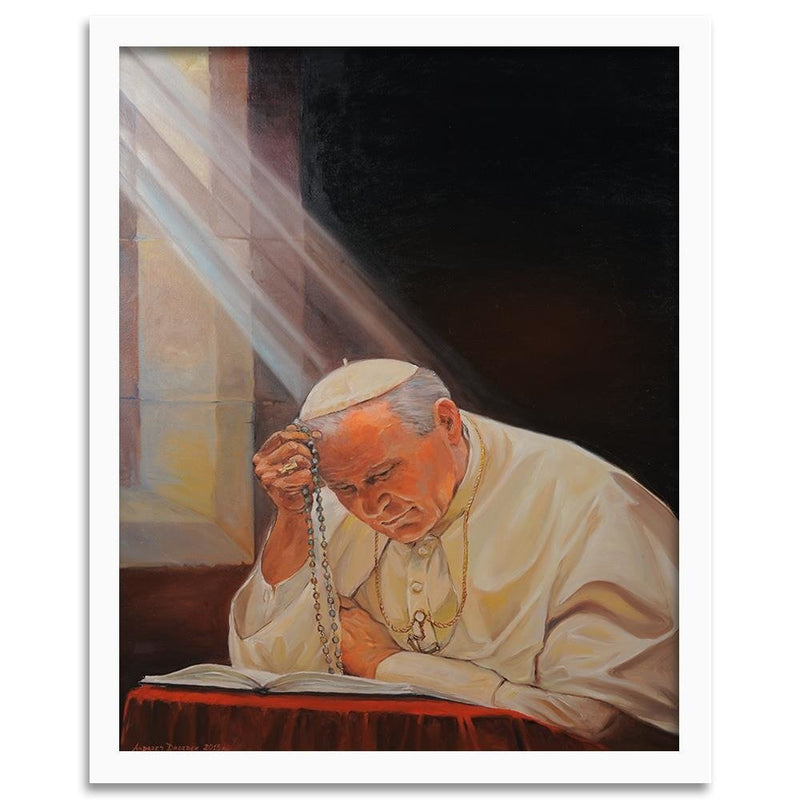 Glezna baltā rāmī - Pope John Paul Ii 