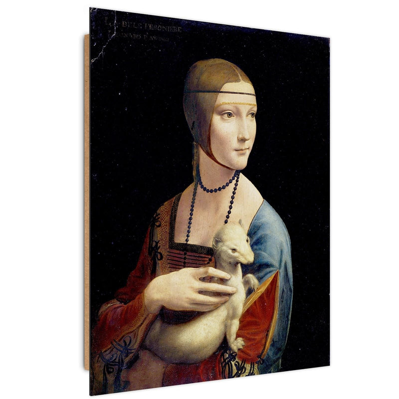 Dekoratīvais panelis - Reproduction of Leonardo da Vinci's painting Lady with an Ermine 