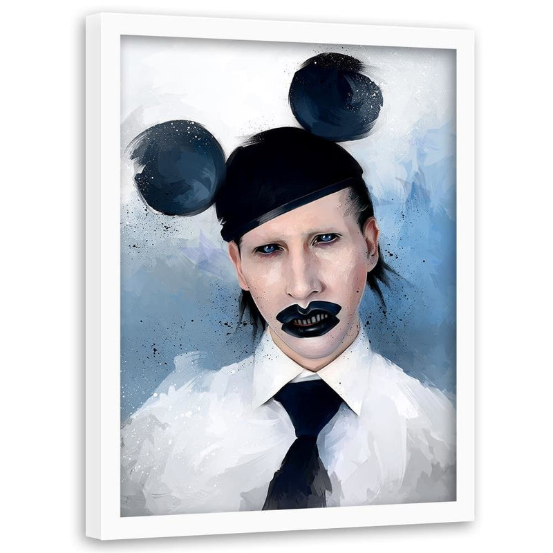 Glezna baltā rāmī - Marilyn Manson Mouse 