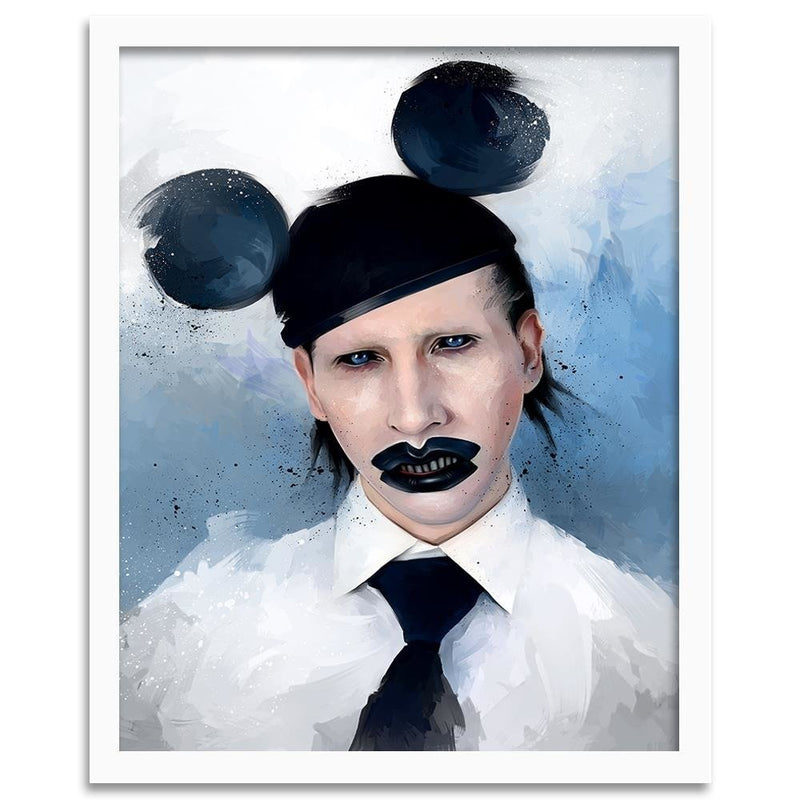 Glezna baltā rāmī - Marilyn Manson Mouse 