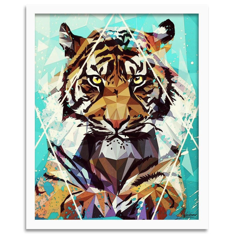 Glezna baltā rāmī - Painted Tiger 