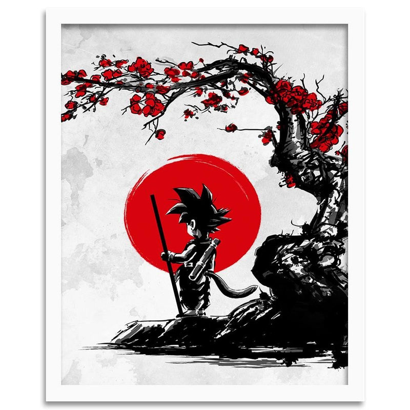 Glezna baltā rāmī - Goku And The Red Moon 