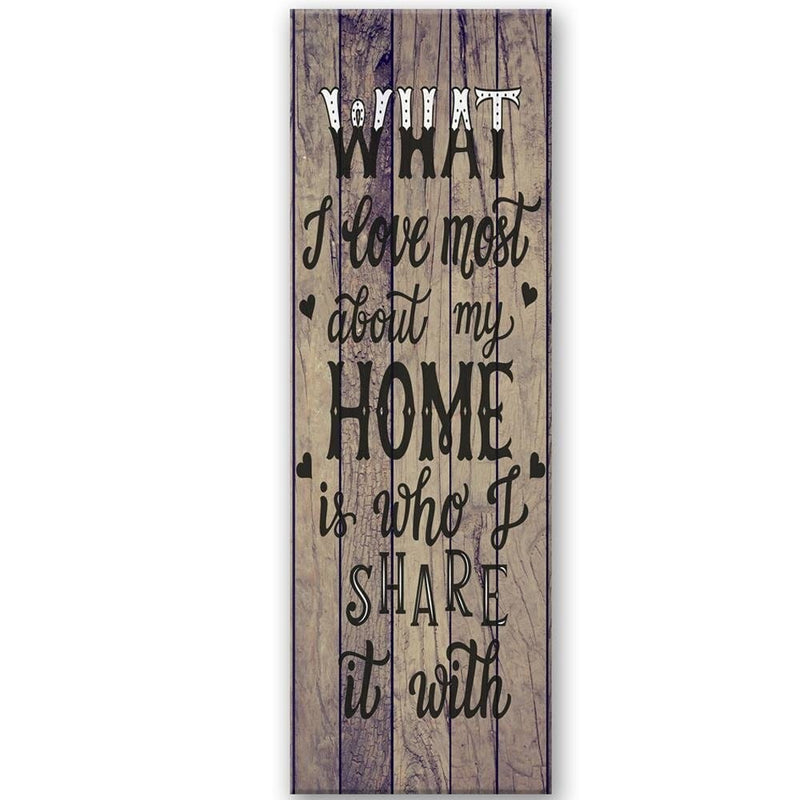 Dekoratīvais panelis - English Sentence With Hearts  Home Trends Deco