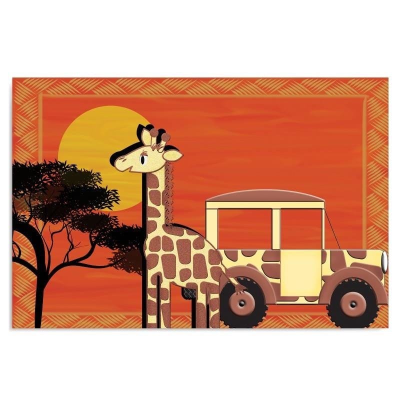 Dekoratīvais panelis - Giraffe And The Car  Home Trends Deco