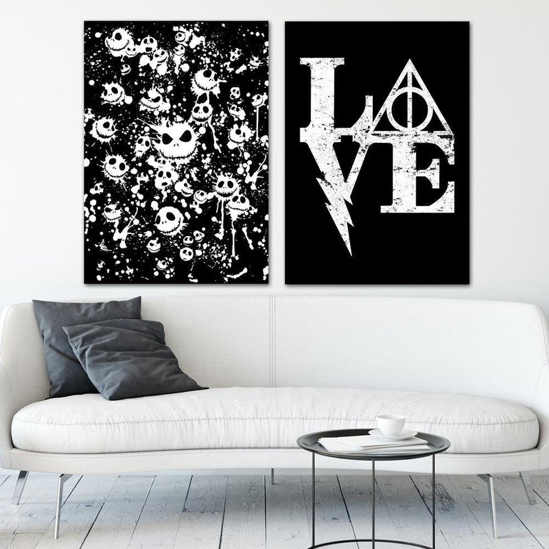 Dekoratīvais panelis - Harry Love Image Black And White  Home Trends Deco