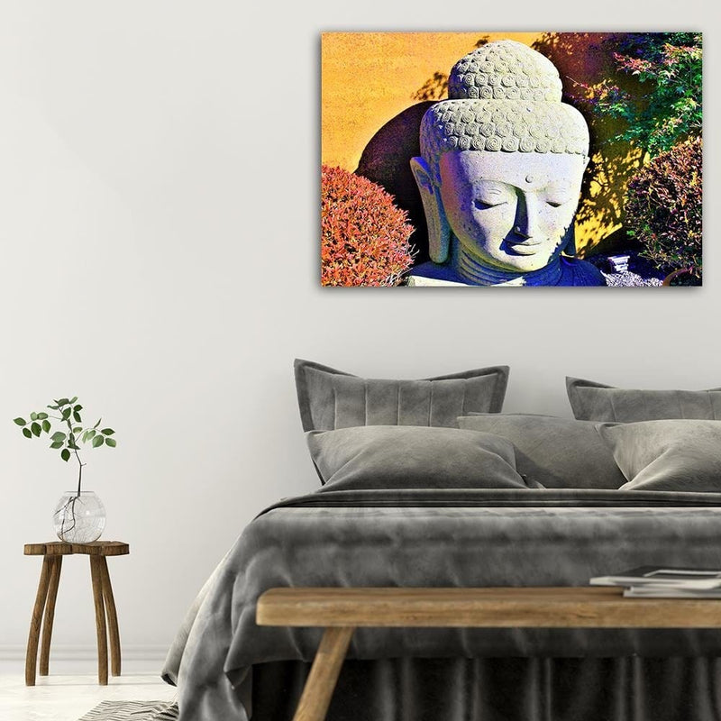 Dekoratīvais panelis - Head Of Buddha Among Plants 1  Home Trends Deco