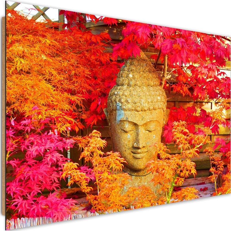 Dekoratīvais panelis - Head Of Buddha Among The Leaves 3  Home Trends Deco