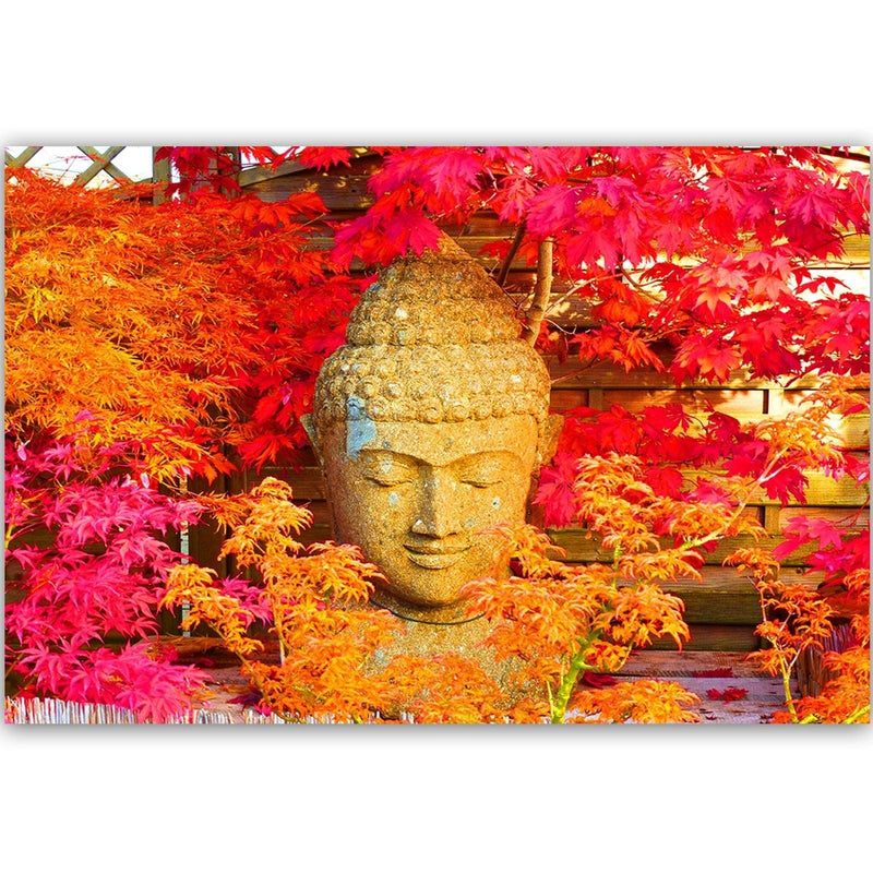 Dekoratīvais panelis - Head Of Buddha Among The Leaves 3  Home Trends Deco