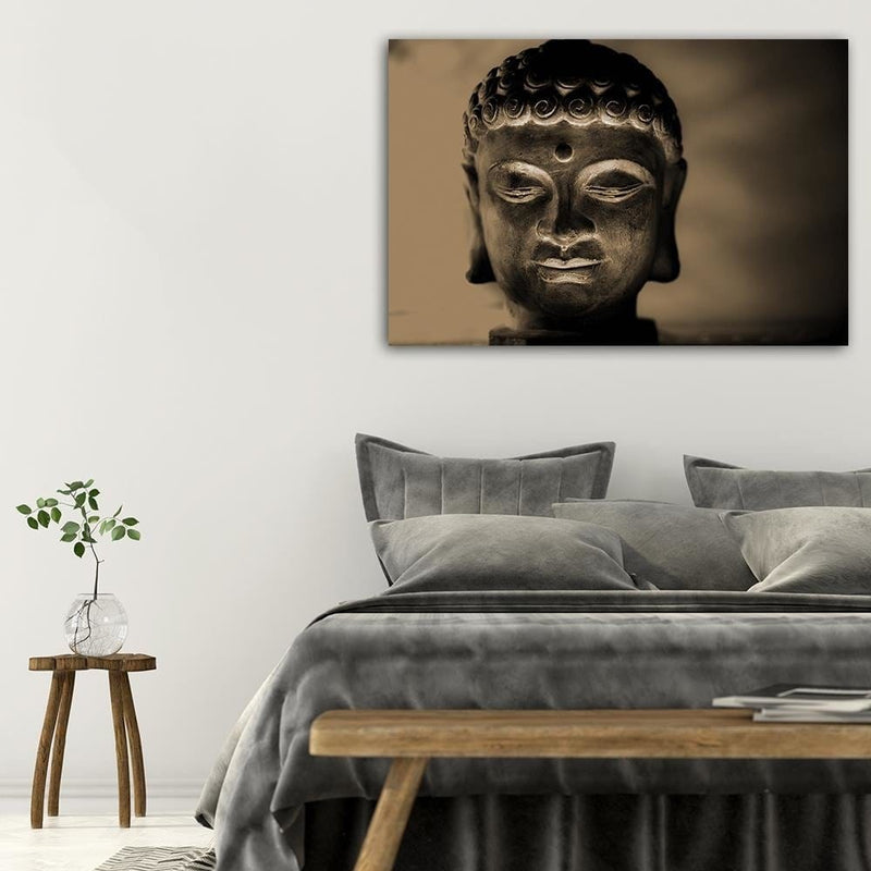 Dekoratīvais panelis - Illuminated Buddha Head 4  Home Trends Deco