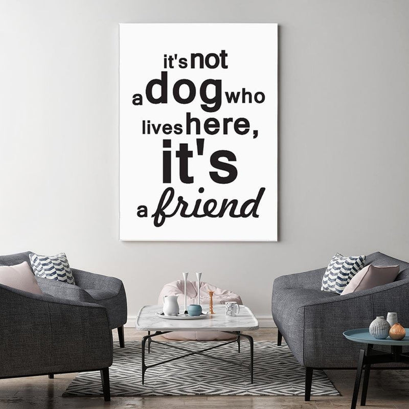 Dekoratīvais panelis - Inscription Dog Is A Friend  Home Trends Deco