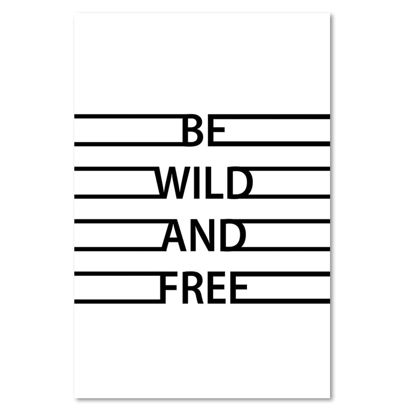 Dekoratīvais panelis - Inscription Wild And Free  Home Trends Deco