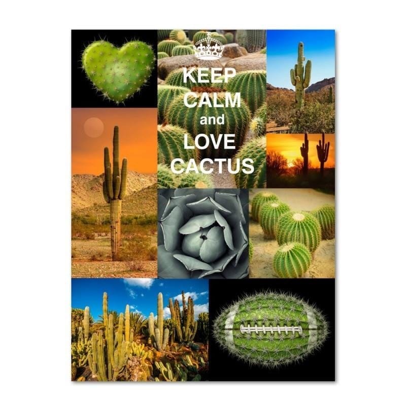 Dekoratīvais panelis - Keep Calm And Love Cactus  Home Trends Deco