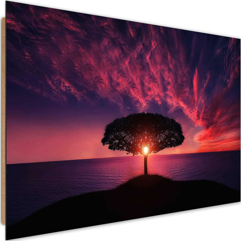 Dekoratīvais panelis - Lonely Tree At Sunset  Home Trends Deco