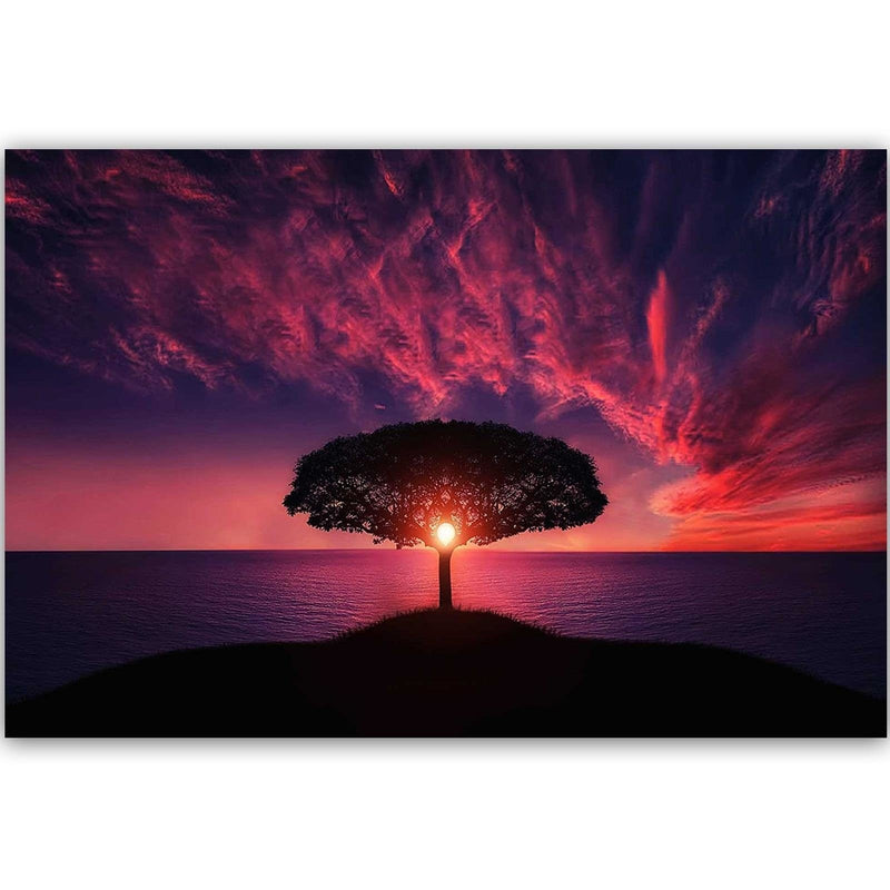 Dekoratīvais panelis - Lonely Tree At Sunset  Home Trends Deco