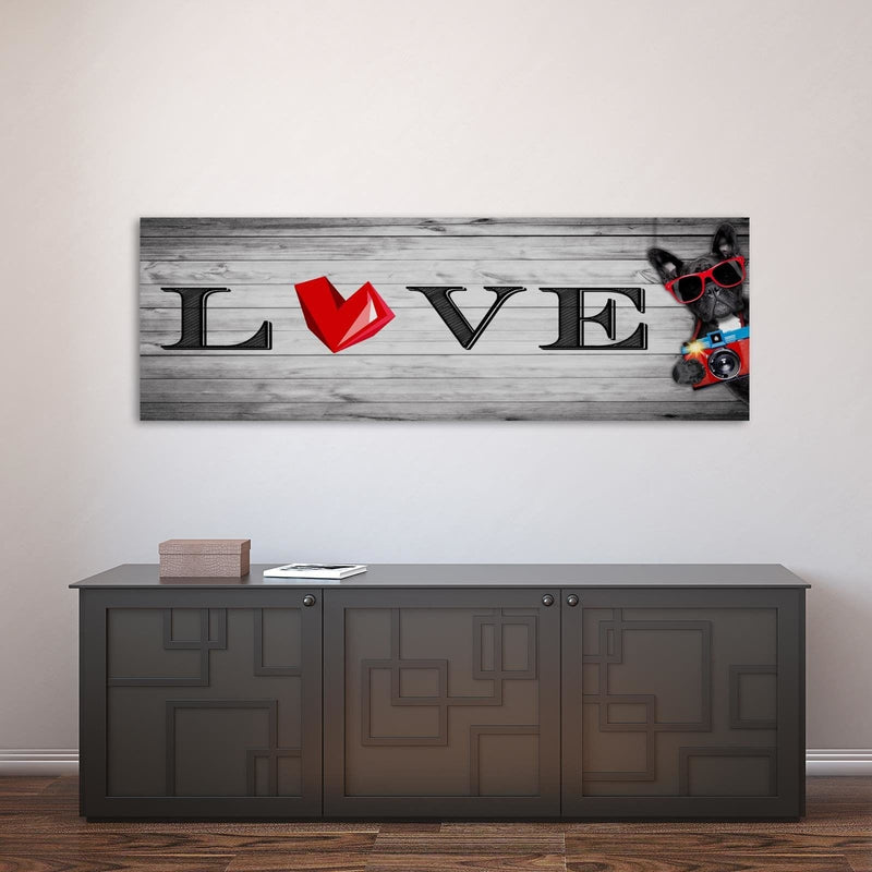 Dekoratīvais panelis - Love With Heart And Dog  Home Trends Deco