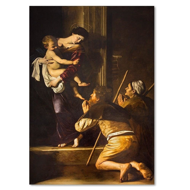 Dekoratīvais panelis - Madonna of Loreto and Caravaggio pilgrims Rome  Home Trends Deco